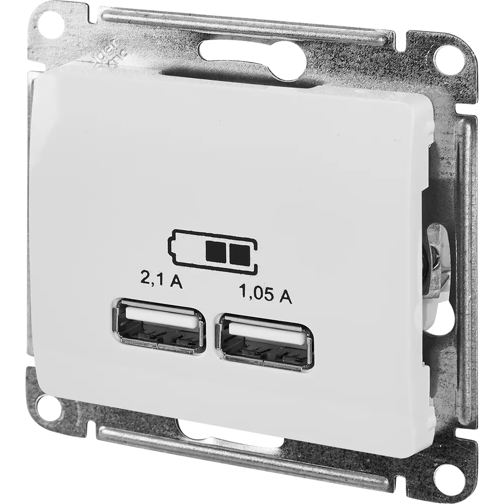 Schneider Electric Glossa — встраиваемая USB-розетка с двумя портами 86710186 STLM-0070803 - Вид №1