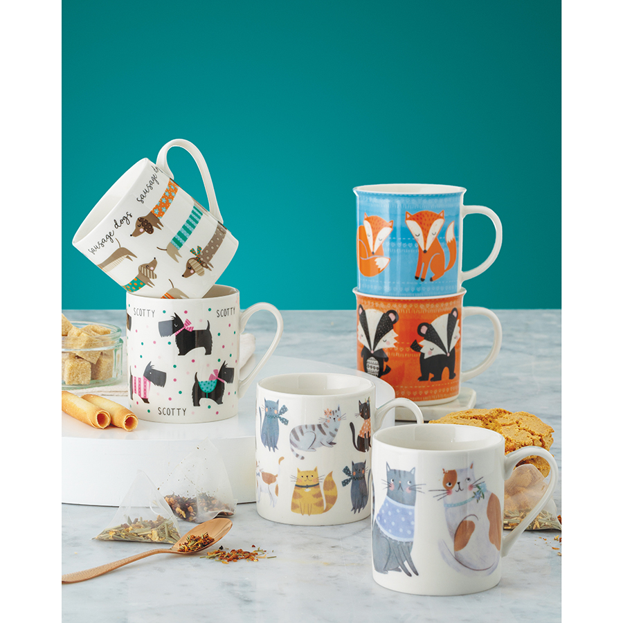 P_0059.599SC Кружка cosy cats Котики 340 мл Price&Kensington  - Вид №1
