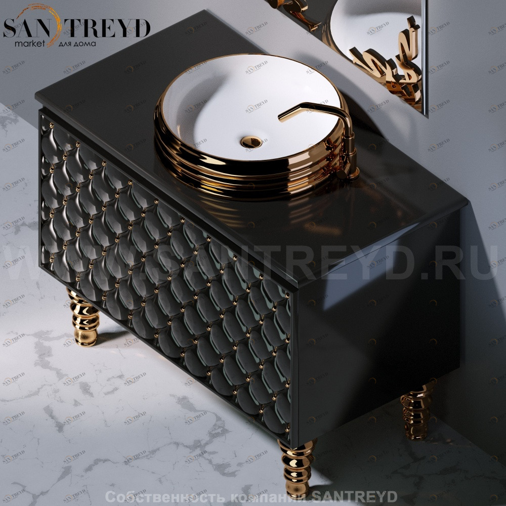 T290L100.GN Столешница для тумбы C290M1L100 черный мрамор A. e T. Italia CLASS AeT ITALIA GLASS