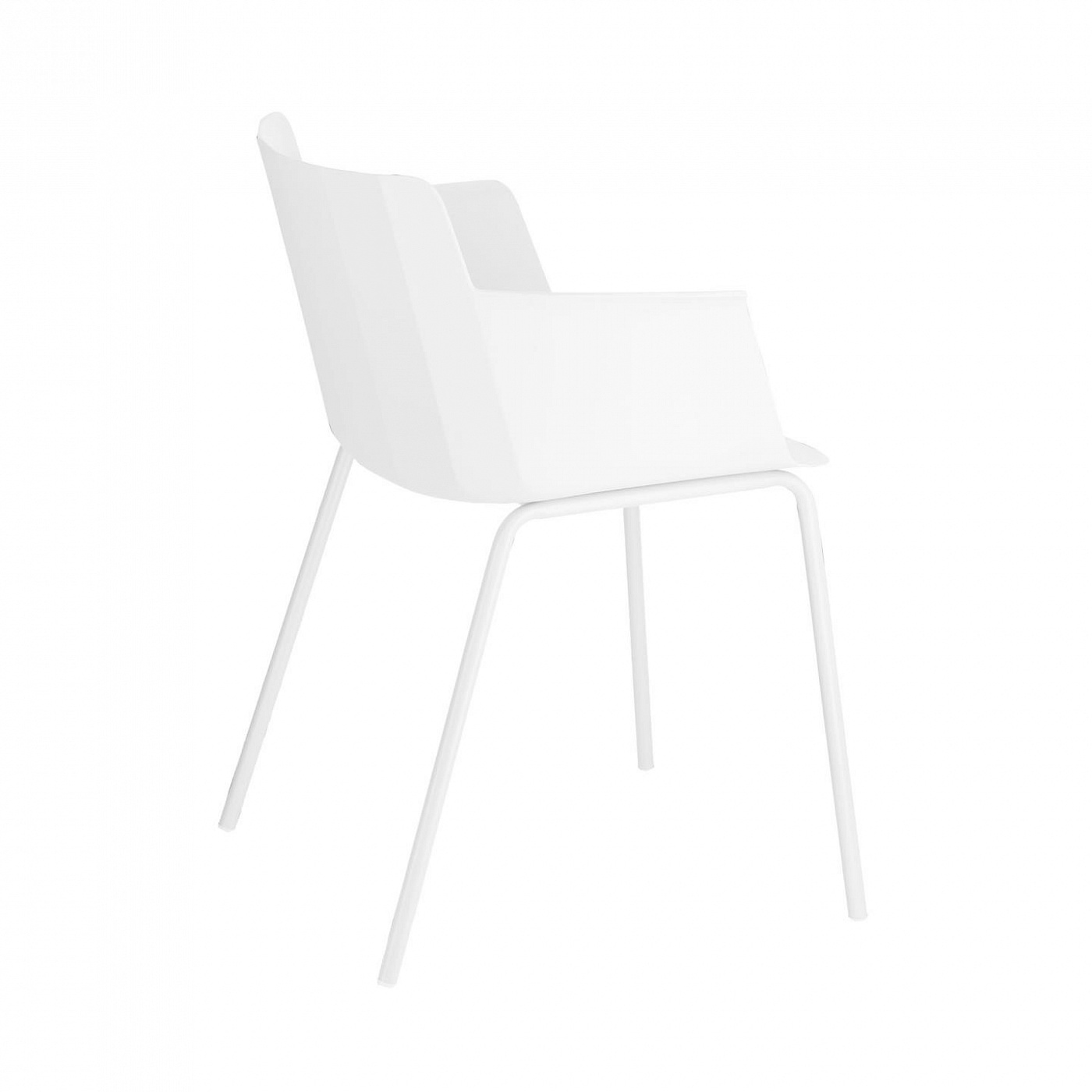093195 белый стул с подлокотниками La Forma Hannia  - Вид №3