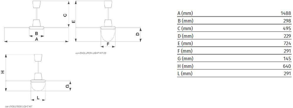 Vortice Потолочный вентилятор Nordik evolution 61758 - Вид №1