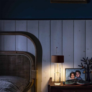 Настольная лампа из боросиликатного стекла и АБС