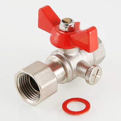 VT.807.N.0402 Кран шаровой для подключения манометра Valtec 1/2" x 1/4"  - Вид №7