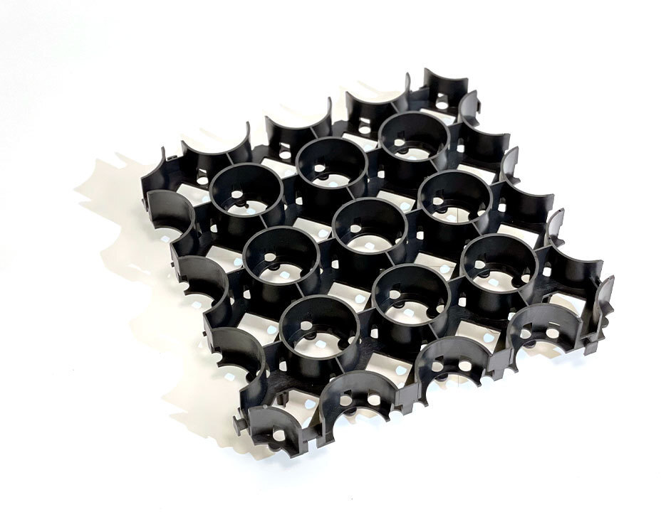 Газонная решетка ЭкоПарк черная 335*335*40мм ГеоПластБорд