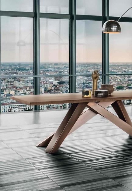 Bonaldo Стол со стальным основанием и деревянной или стеклянной столешницей sun-id-1367890 - Вид №13