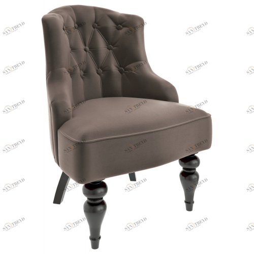 Кресло без подлокотников коричневое Shoffez PUSHA ДИЗАЙНЕРСКИЕ, PUSHA 061322 Коричневый 