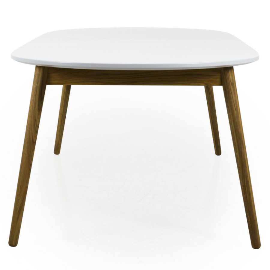 Стол овальный, раздвижной, Tenzo Dot, дуб, 75х180/230х105 см, белый 1686001 - Вид №4