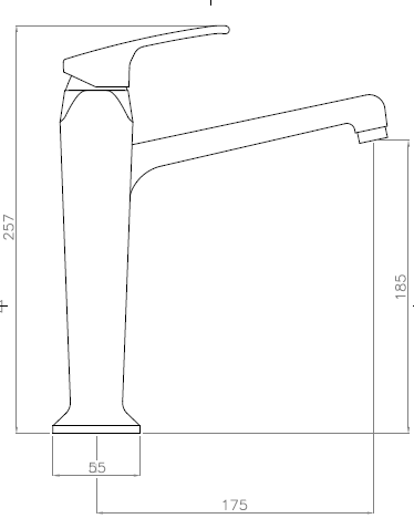 Смеситель на раковину однорычажный, высокий Cezares LEGEND-LSM2-A-01 - Вид №1