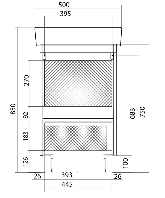 У76057 Тумба Tera 50Н 1д. Белый глянец 1 Marka TERA - Вид №5