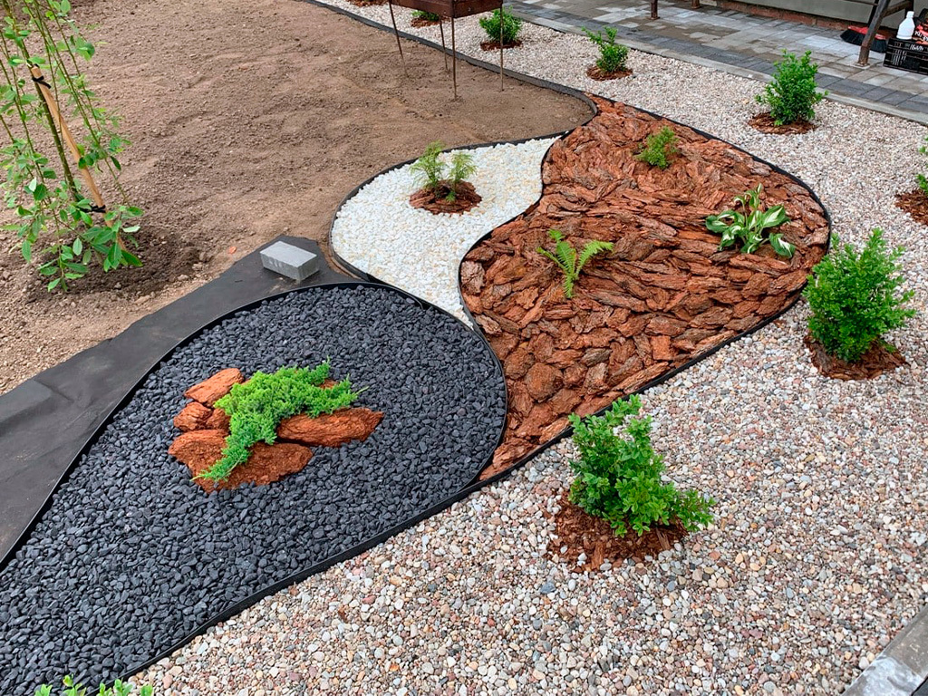 Садовый бордюр "Манго" ПП 38 мм, чёрный, 10 метров ГеоПластБорд GPBST-35 - Вид №2