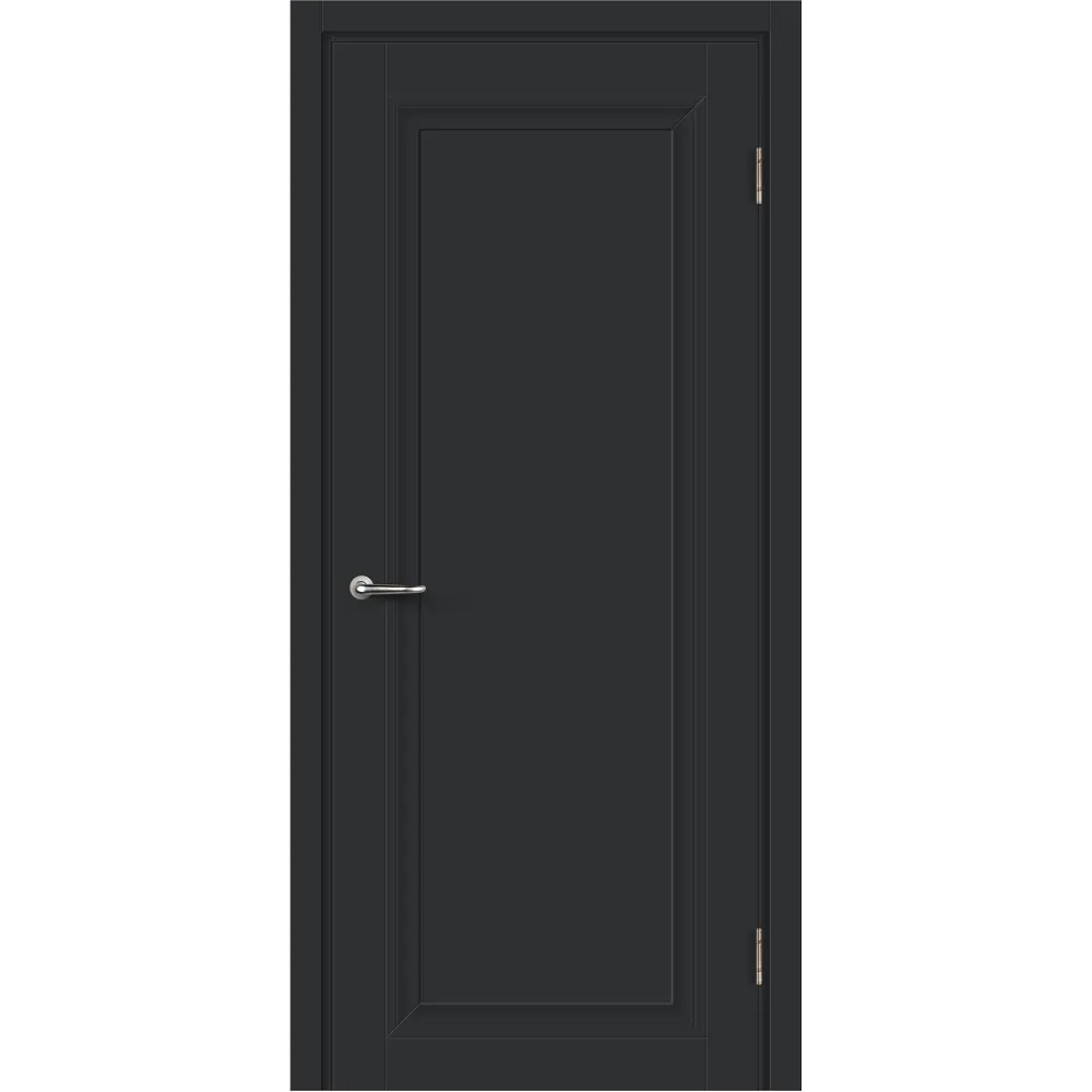 Дверь межкомнатная глухая Нобиле 90x200 см Hardflex цвет антрацит с замком МАРИО РИОЛИ STLM-2202390