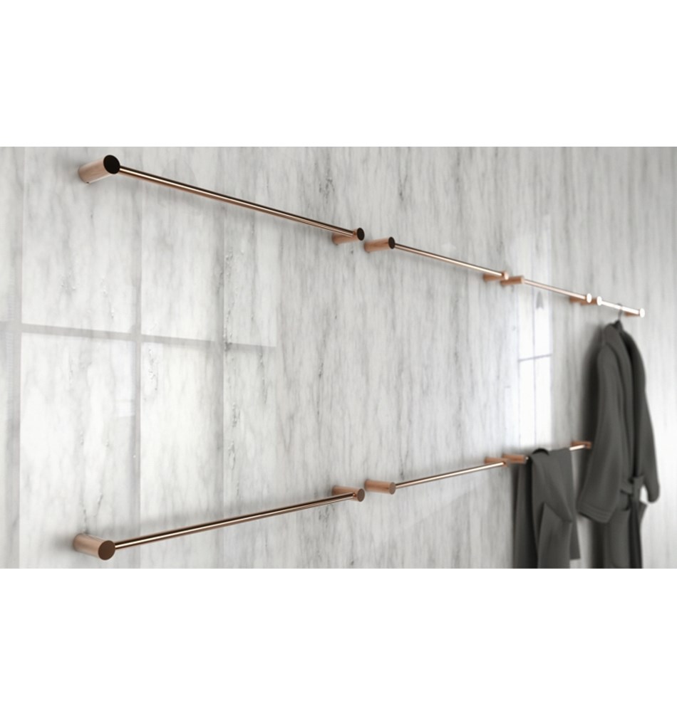 FROST Вешалка для полотенец 3, 60 cm » медь Нержавеющая сталь Медь N1916-1-C  - Вид №2