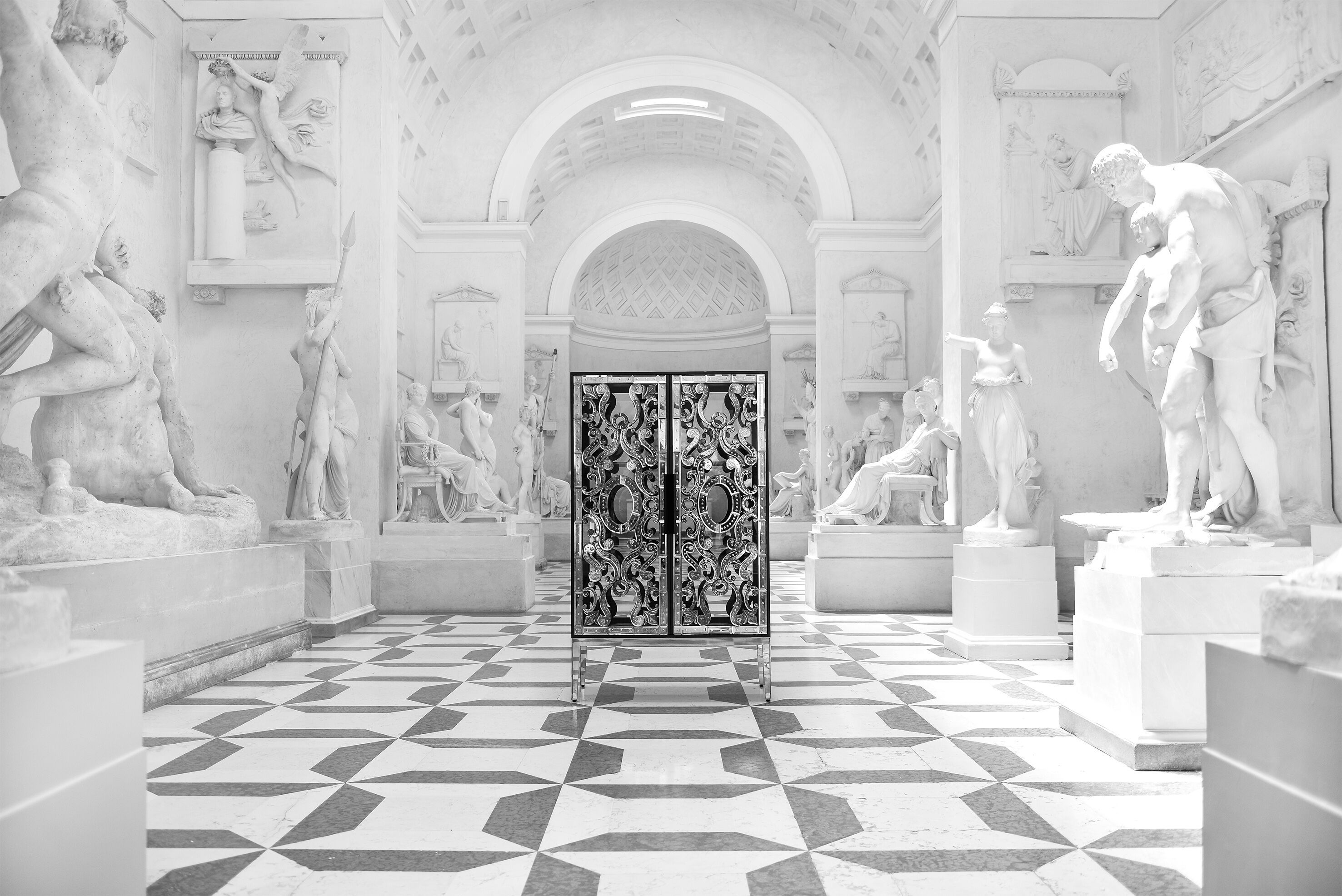 Деревянный и стеклянный шкаф с распашными дверцами ARTE VENEZIANA IBISCO ARCH-00134513 - Вид №6