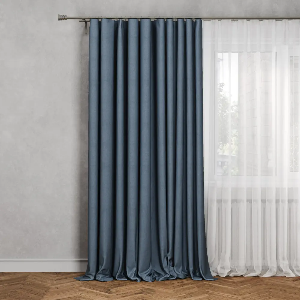 Santreyd Штора «Сильвия» на ленте 200x260 см - глубокий синий 82701344 STLM-0034426