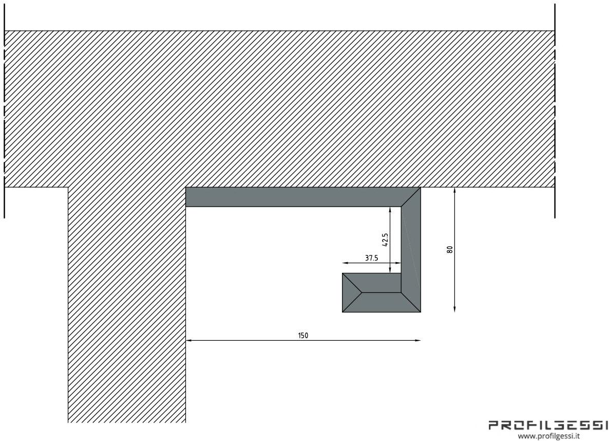 Profilgessi Светодиодный профиль балки по периметру Illuminazione sun-id-1416800 - Вид №6