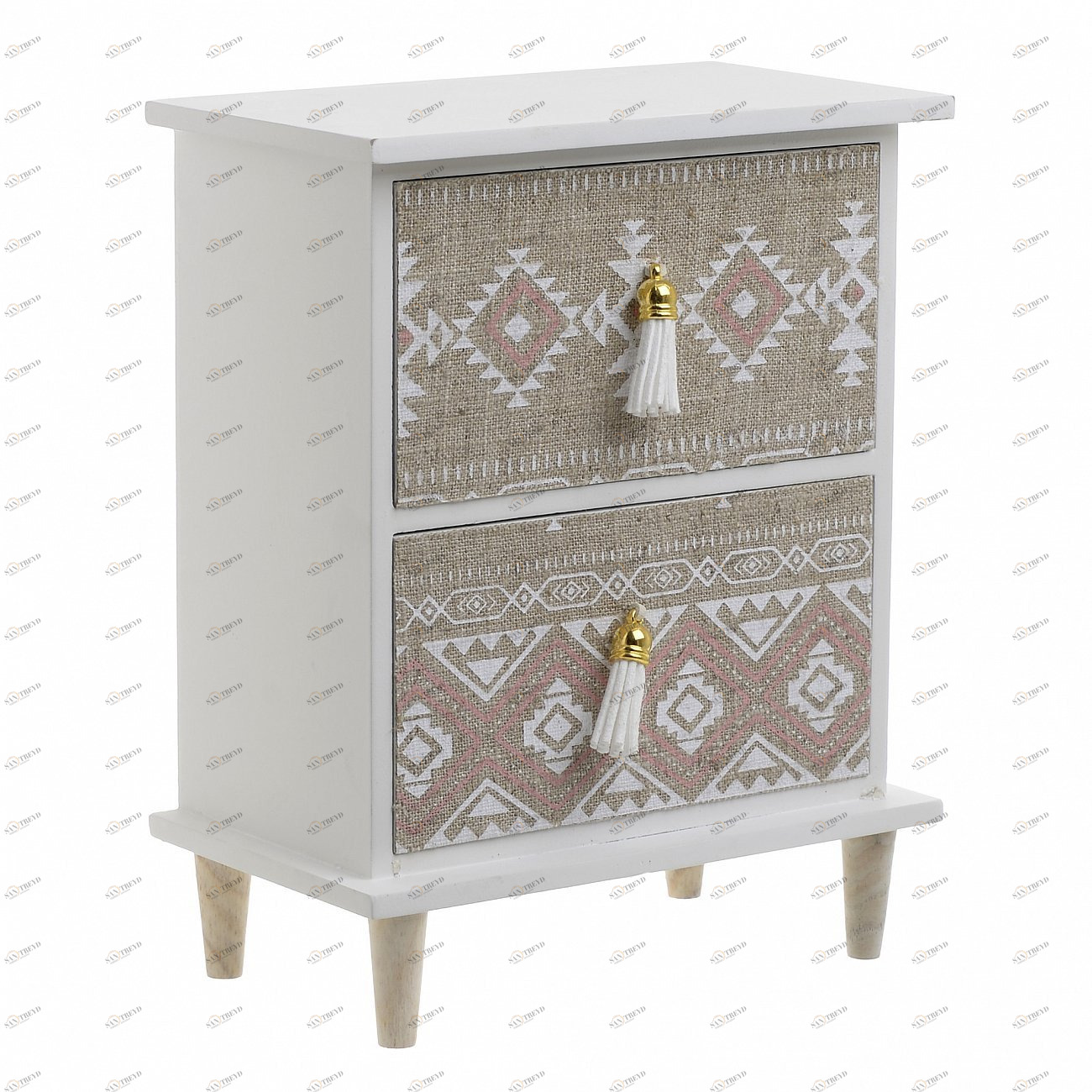 Шкатулка-комод "Зима" бежевого цвета TO4ROOMS  213161 Бежевый 