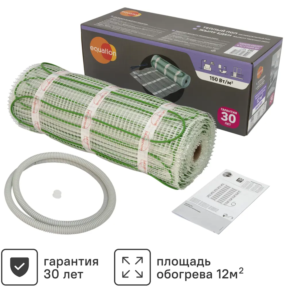 Нагревательный мат для теплого пола Equation 12 м2 1800 Вт STLM-2000264