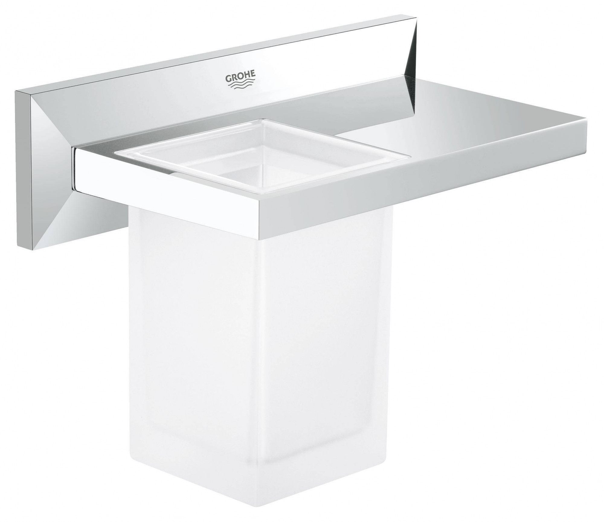 Стакан для зубных щеток с держателем и полочкой GROHE Allure Brilliant, хром (40503000)