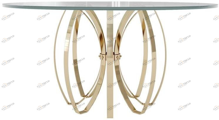 Jetclass Круглый обеденный стол из стали и стекла  Oel201, oel201b 