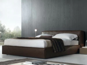 JESSE Кровать для хранения из кожи с обитым изголовьем Mark