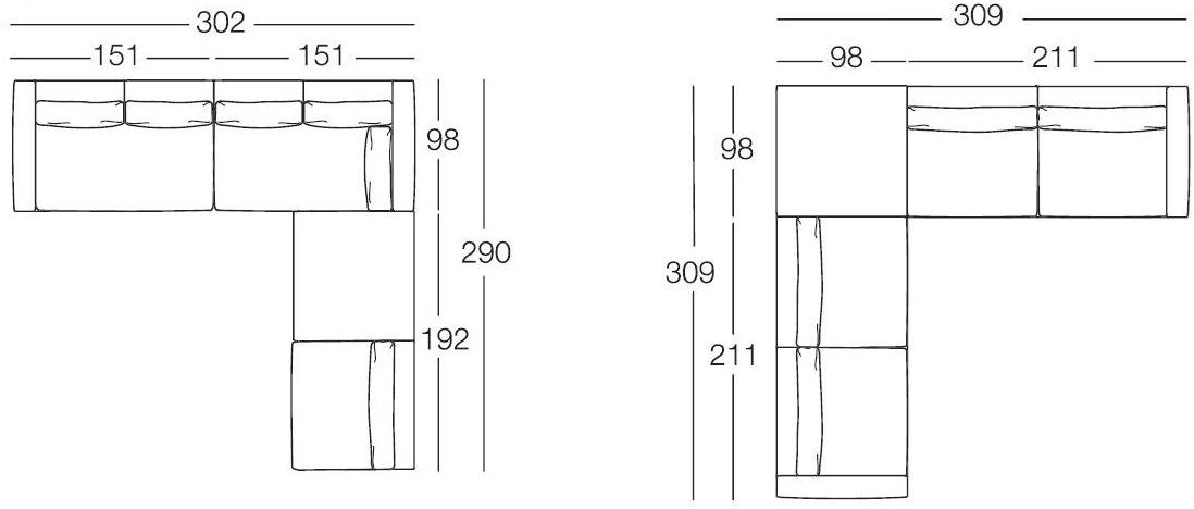 arflex Угловой диван с тканевой обивкой sun-id-1374038 - Вид №2