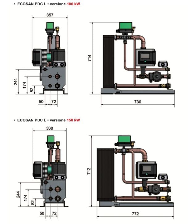 Гидравлический блок для производства горячей воды Comparato Nello ECOSAN PDC-L ARCH-00005322 - Вид №1