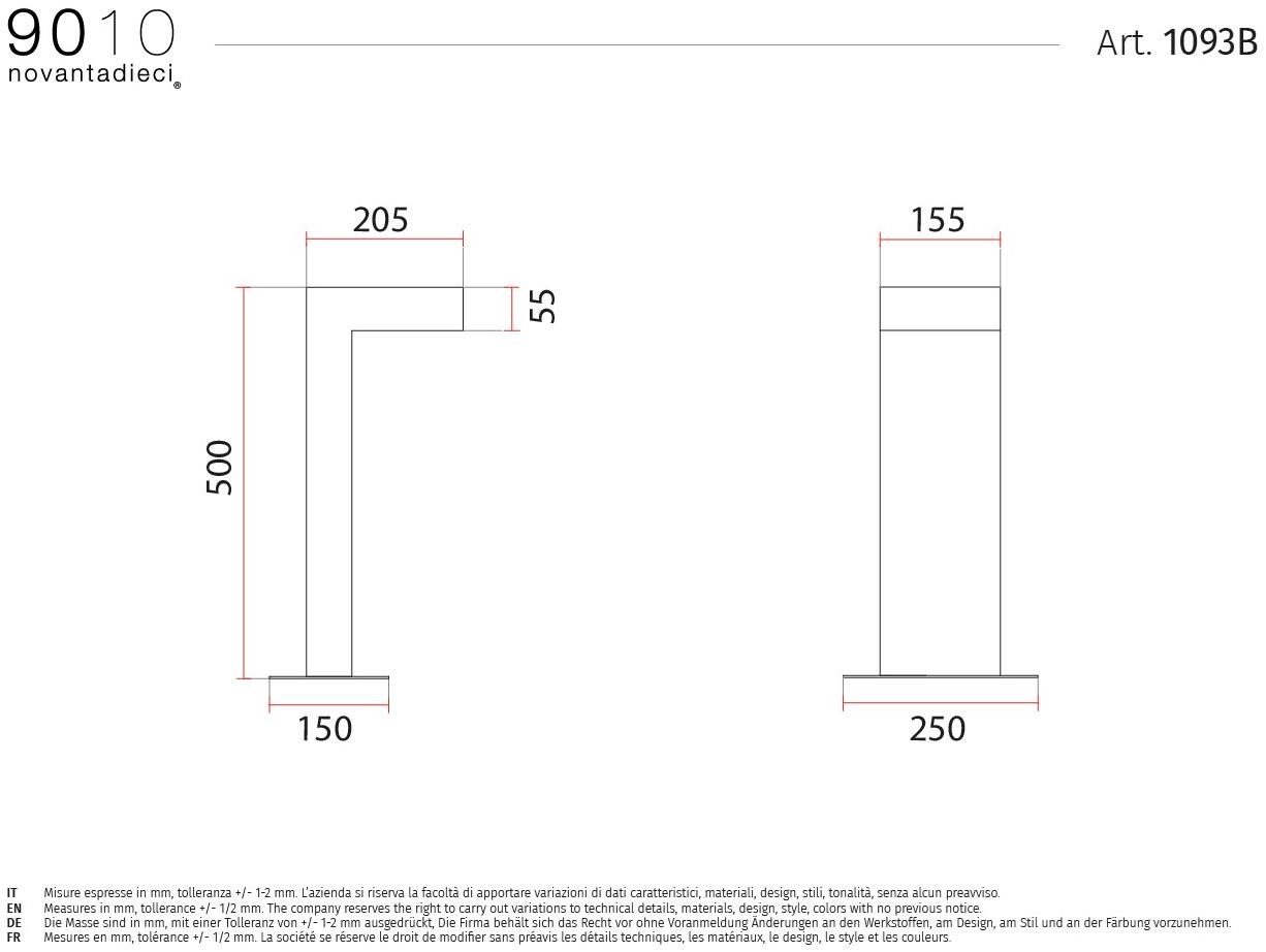 9010 novantadieci Светодиодный столбик из бетали®  1093b  - Вид №5