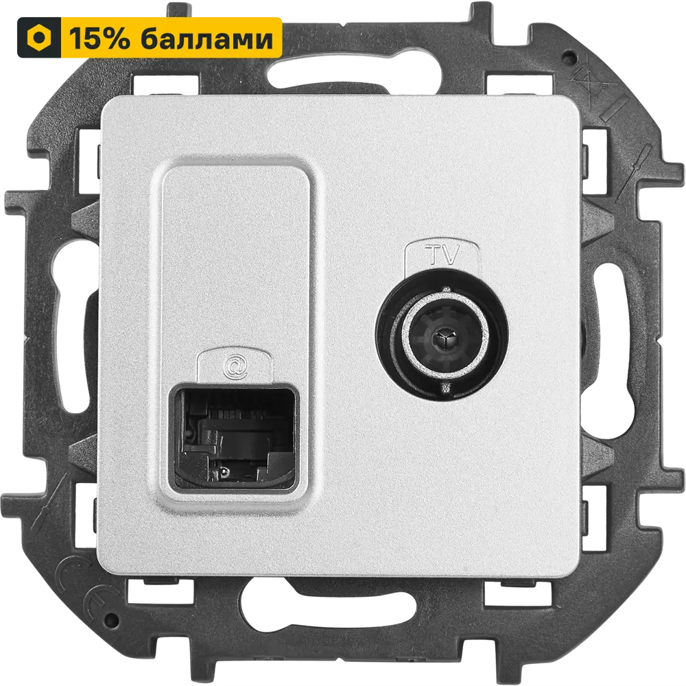 LEXMAN Lilian - комбинированная розетка ТВ+RJ45 для скрытого монтажа 86761295 STLM-0071317