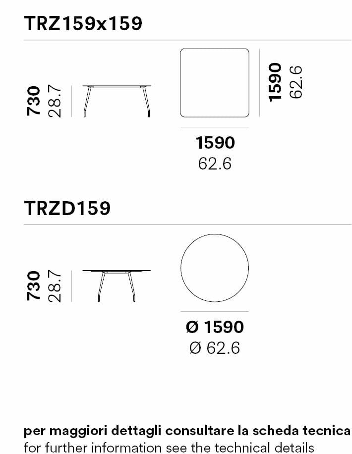 Круглый алюминиевый стол Pedrali RIZZ ARCH-00038413 - Вид №2