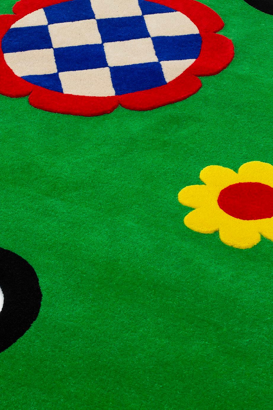 Шерстяной ковер ручной работы Poltronova бабочка, луг и небо ARCH-00150215 - Вид №5