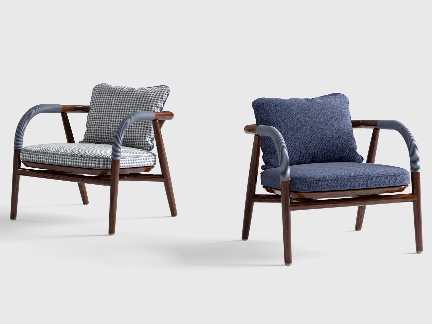 Садовый стул из ткани и кожи CPRN HOMOOD Shapes Outdoor ARCH-00101920 - Вид №1