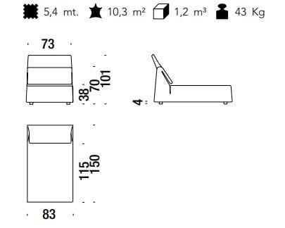 Съемная ткань Dormeuse MOROSO Highlands ARCH-00111910 - Вид №7