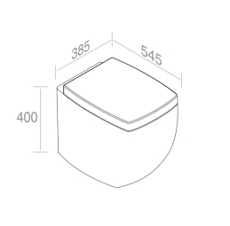 S501T0R0V0.100 Приставной унитаз напольный прямоугольный A. e T. Italia SQUARE Белый глянцевый AeT ITALIA S541T0R0V6.100 - Вид №6