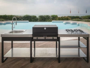 Fògher Модульная летняя кухня с барбекю и плитой  1043731