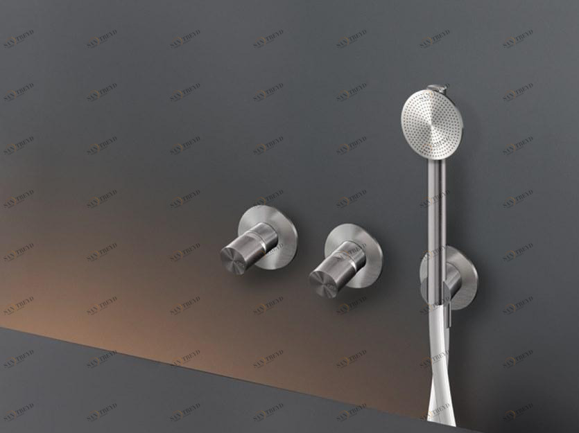 Ceadesign Настенный комплект из 2 смесителей для ванны / душа с ручным душем Cartesio Car 54y