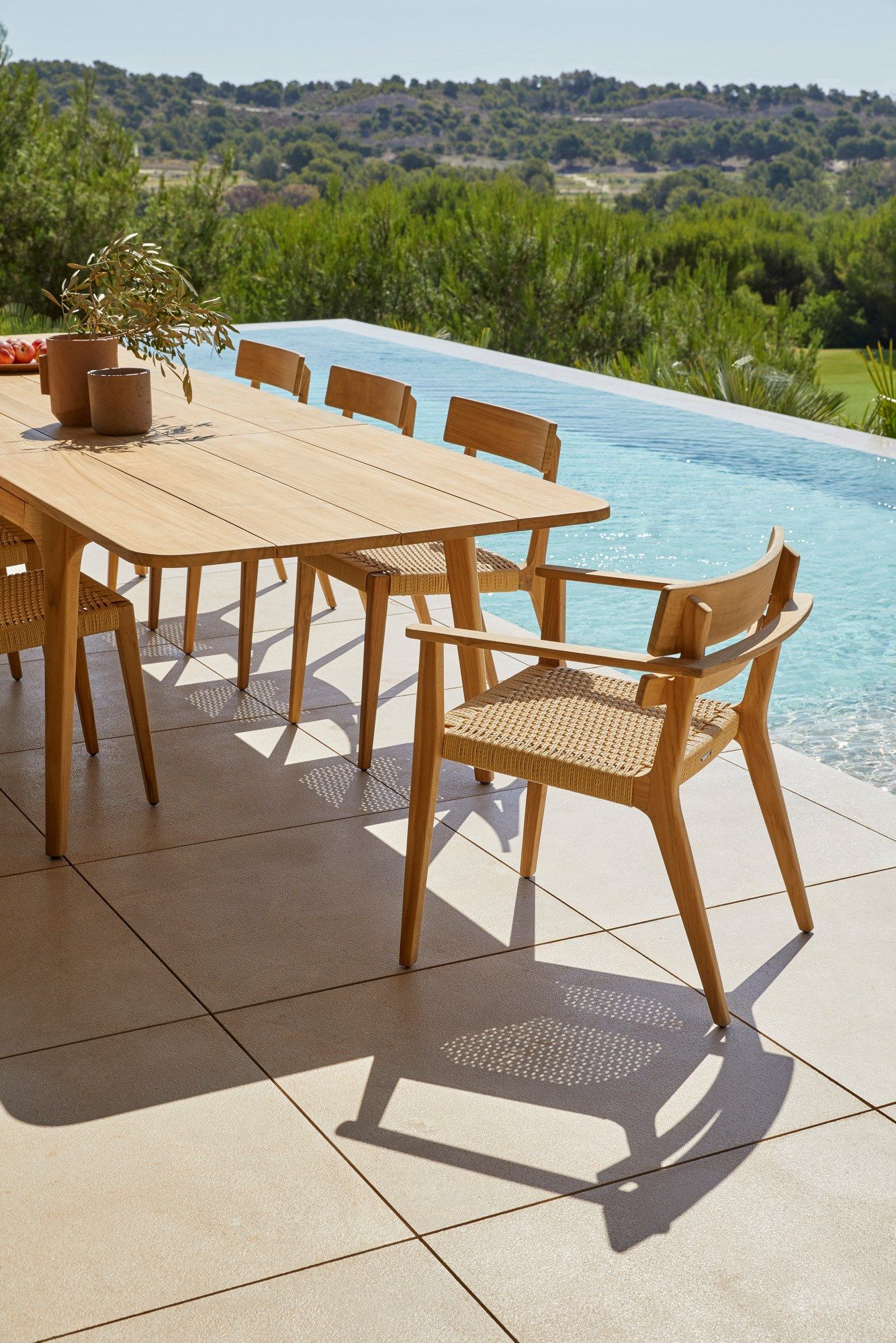 Стул для сада из тикового дерева с подлокотниками POINT Paralel ARCH-00036608 - Вид №3