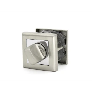 Фиксатор-вертушка для дверей Palladium RS SN/CP BK, ЦАМ, цвет матовый никель/хром