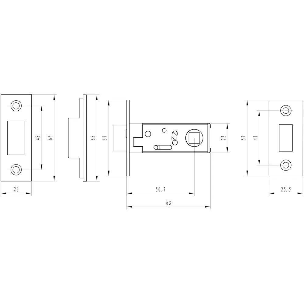 Защёлка межкомнатная магнитная EDS-6-50 сталь/пластик цвет медь 18743873 STLM-2002531 EDSON  - Вид №4