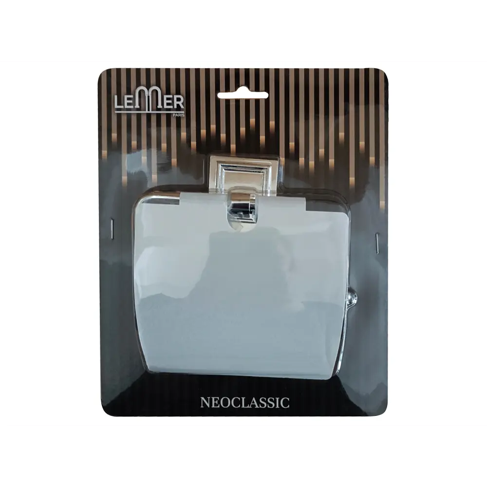 Держатель для туалетной бумаги Lemer Neoclassic с крышкой цвет хром Nclass STLM-2076633 - Вид №1