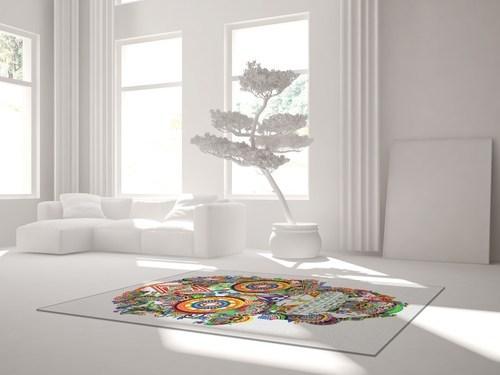 Mineheart Прямоугольный коврик из полиамида Gambling skull sun-id-1439752 - Вид №1