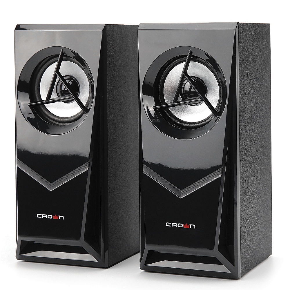 CMS-603 Акустическая система 2.0 (мдф, usb, 6w; управление громкостью, разъём для наушников, кнопка включения, длина кабеля между колонками 1м;длина аудио-кабеля и питания 2м.) Crown Santreyd  - Вид №1