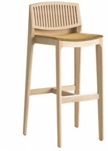 Capdell Высокий деревянный табурет со спинкой Isa 142bl