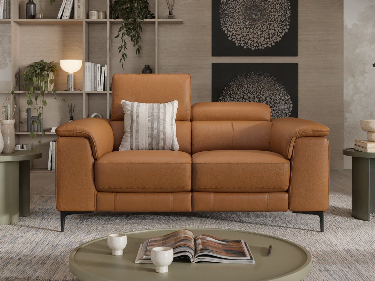 2-местный кожаный диван Sofanella Marino ARCH-00147451 - Вид №3