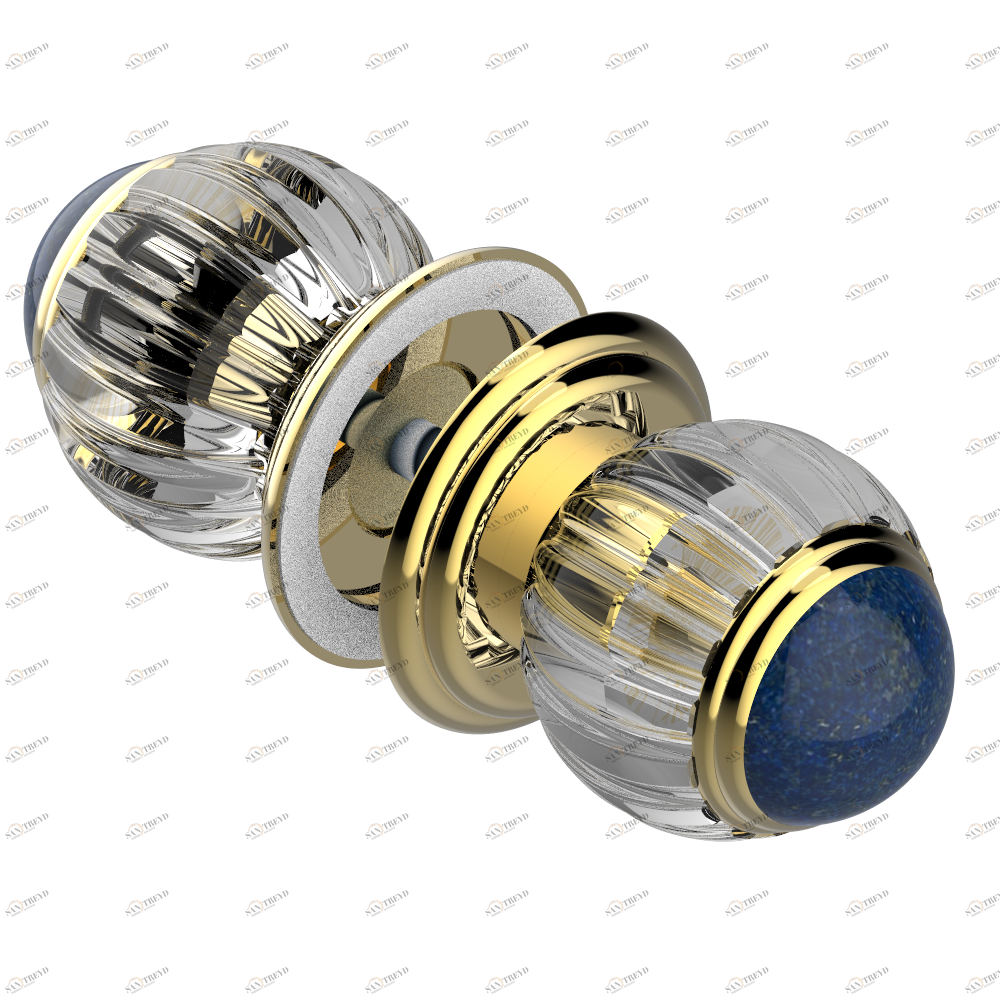 A8S-638V Ручки большие, пара Thg-paris Vogue с лазуритом Покрытие PVD золотистый цвет A8S-638V CAT.F