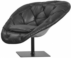 Moroso Стеганое вращающееся кожаное кресло Bohemian