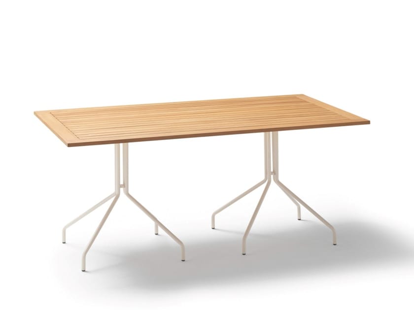 Прямоугольный садовый стол из тикового дерева POINT Weave ARCH-00066950