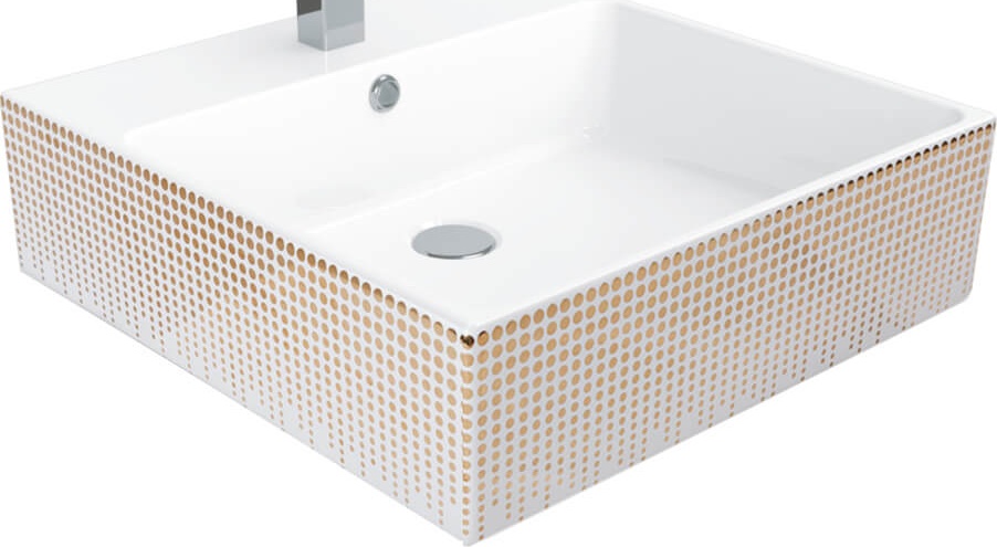 NX256-00CB00E-NA00 Раковина NX256.T круги ЗОЛОТО Creavit 