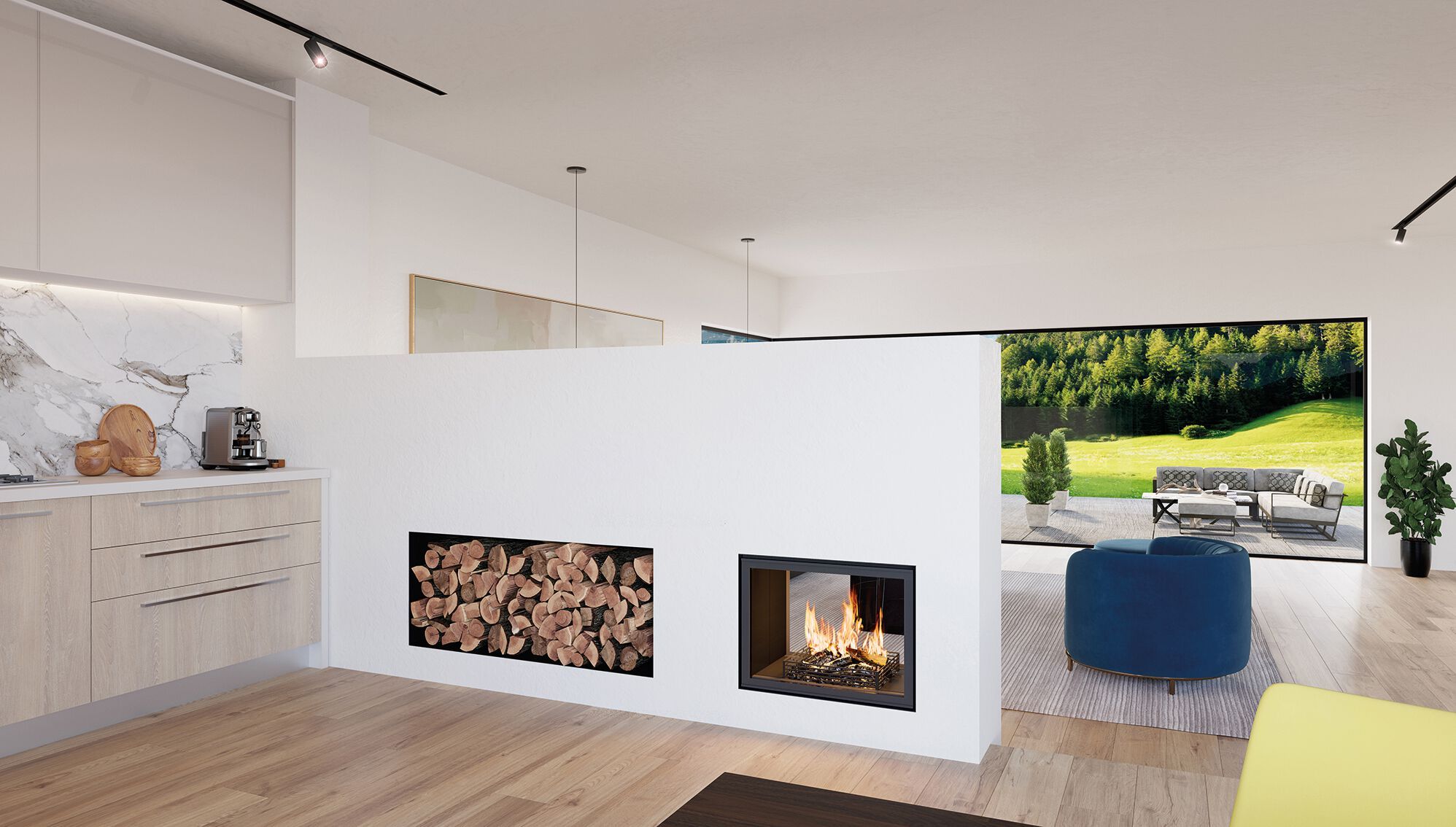 Двухсторонний дровяной камин с каталитическим фильтром RÜEGG Скрипка ARCH-00144893 - Вид №3