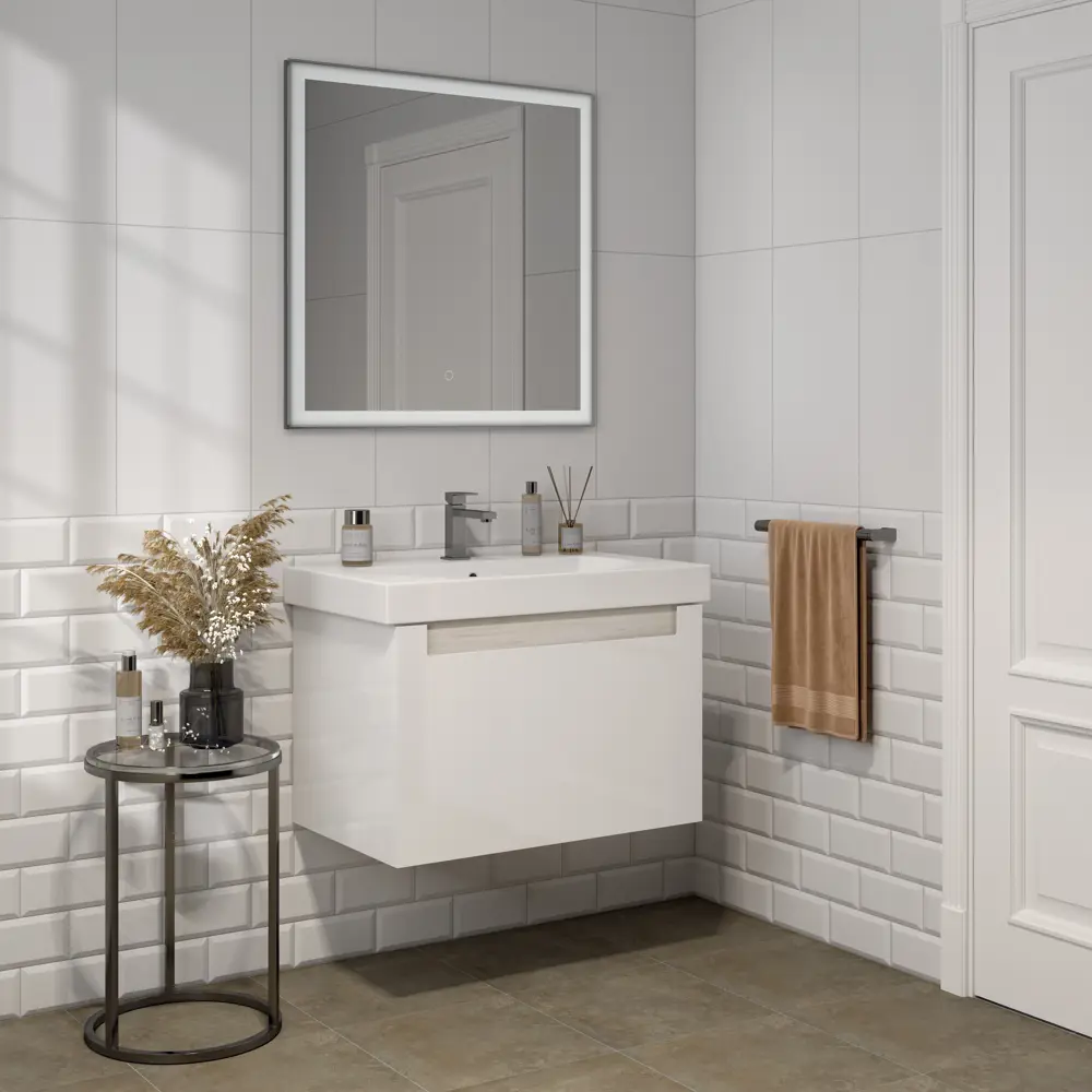 Керамическая плитка Kerama Marazzi Полюс 30x60 см - белая матовая для стен 89014503 STLM-1483917 - Вид №6