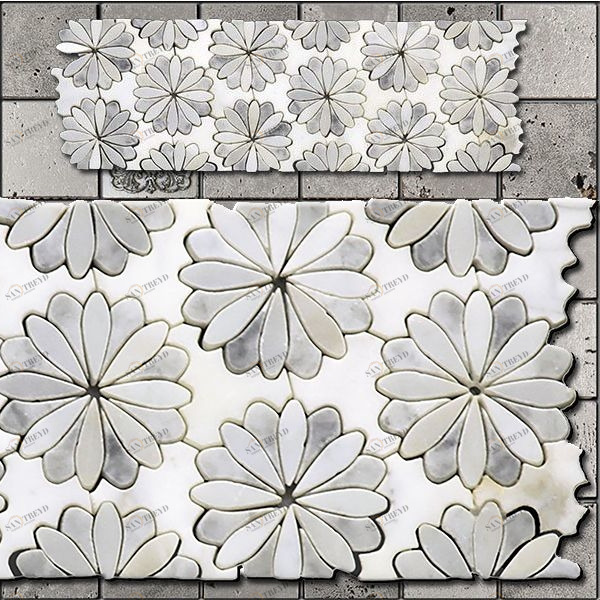 БОРДЮР ИЗ МРАМОРА MR-7 SKALINI FLORAL MR7